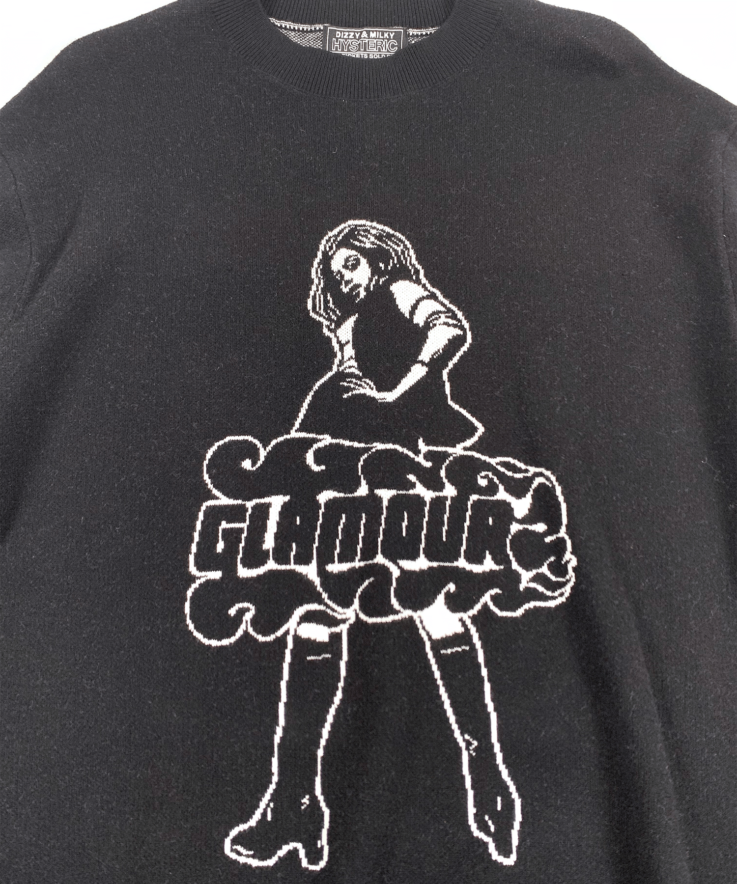 HYSTERIC GLAMOUR VIXEN GIRLジャカード セーター(Black)